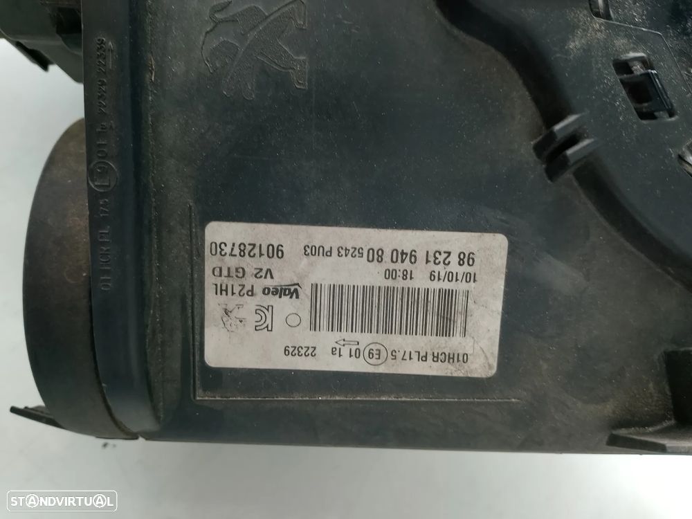 FAROL ESQUERDO PEUGEOT 208 II / 9823194080 - 3