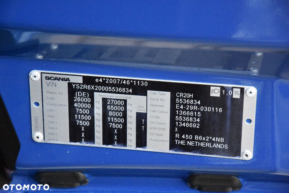 Scania R450 3-OSIOWA / OŚ SKRĘTNA / FIRANA 8.2M / 20 EUROPALET/ NAVI / SKÓRY / RETARDER / KLIMA POSTOJOWA / CAŁA NA PODUSZKACH / WINDA DHOLLANDIA/ AUTOMAT / STAN IDEALNY !! - 39
