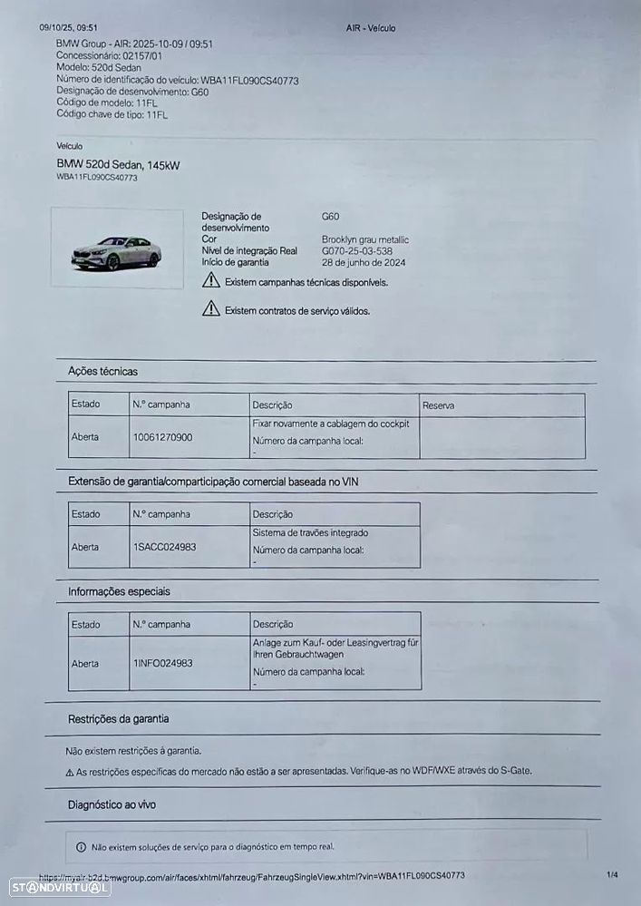 BMW 520 d Pack Desportivo M - 54