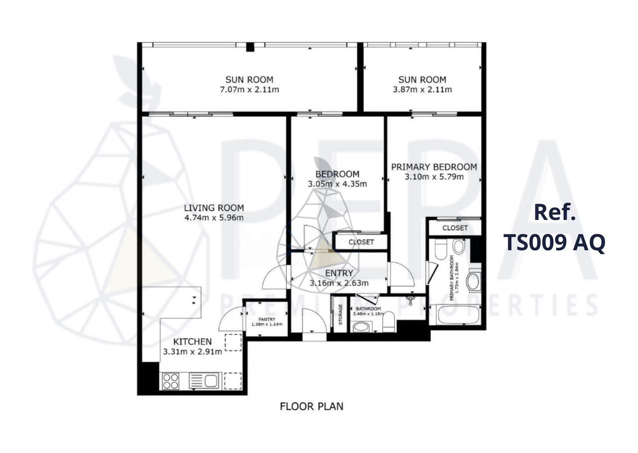 Magnifico Apartamento T2 situado no 7º piso   com 2 casas de banho no - Grande imagem: 5/45