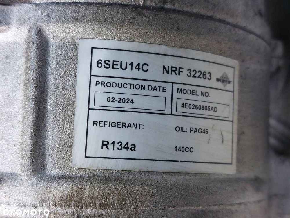 SPRĘŻARKA KOMPRESOR KLIMATYZACJI AUDI A8 D3 3.0 TDI 4E0260805AD - 2