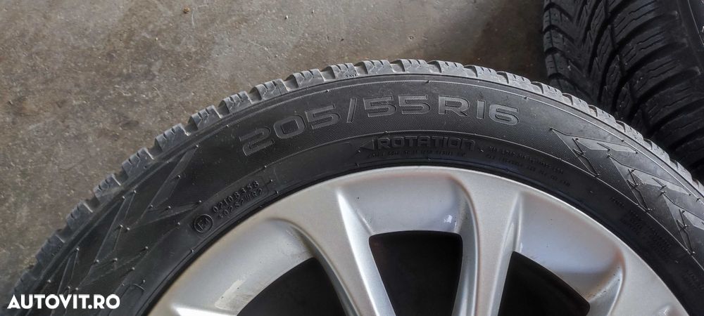 Set jante aliaj pe 16 volkswagen vw golf 6 break cu anvelope de iarna Nokian DOT 2021 - 6