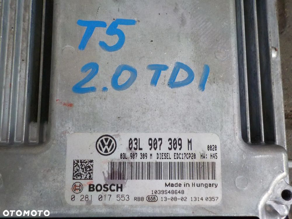 VW T5 2.0 TDI KOMPUTER STEROWNIK 03L907309M - 2