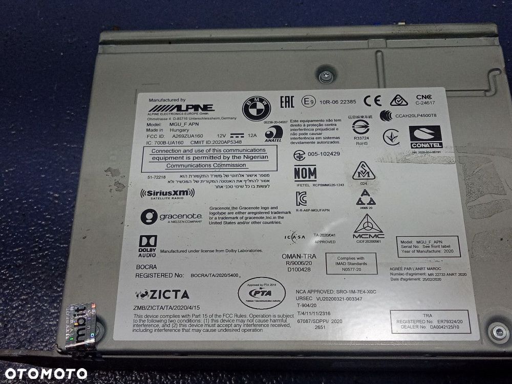 BMW M4 G82 G80 G20 G22 RADIO NAWIGACJA MGU ALPINE 5A47355 - 7