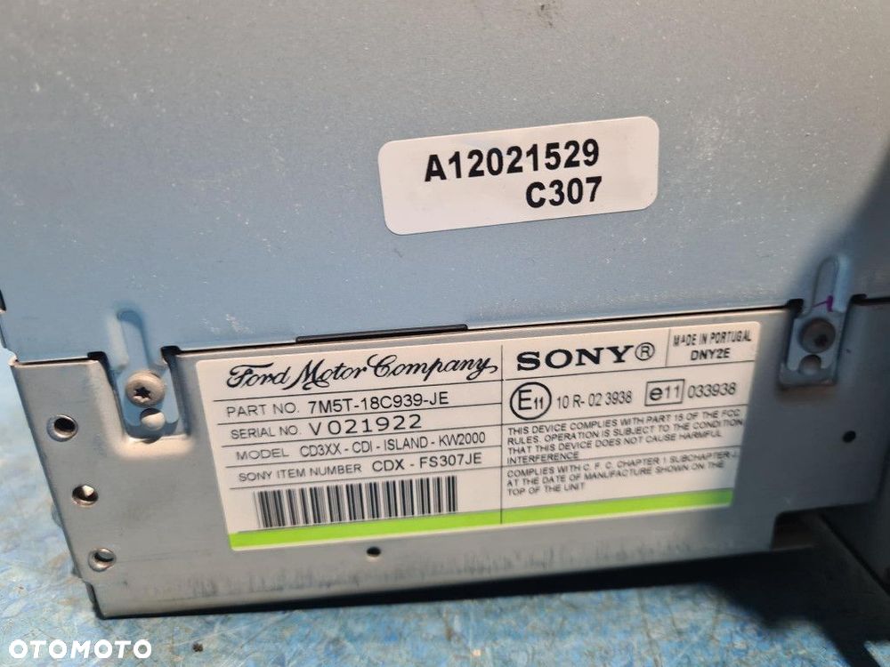 FORD FOCUS MK2 RADIO CD 7M5T-18C939-JE F3 - 6
