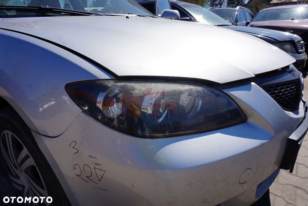 MASKA ZDERZAK BŁOTNIKI LAMPY 3 I BK 22V  MAZDA 2003-2006 SREBRNY PRZÓD KOMPLETNY - 30