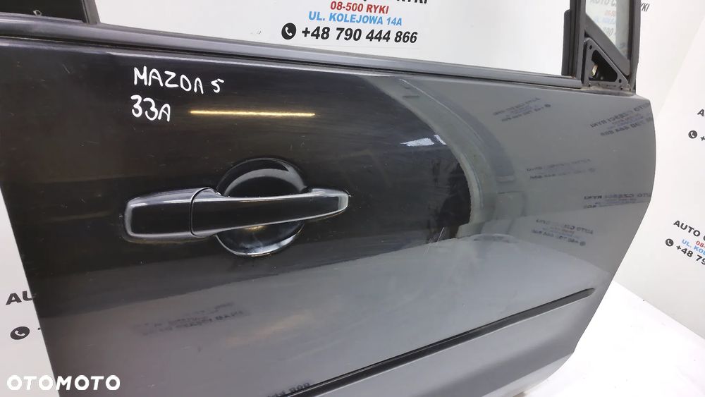 Mazda 5 Drzwi Prawy Przód 33A Czarne - 5