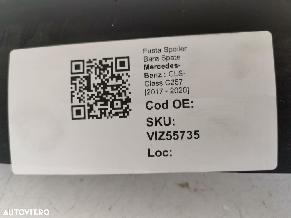 Fusta Spoiler Bara Spate Mercedes-Benz CLS-Class C257 2017 2018 2019 2 - 8