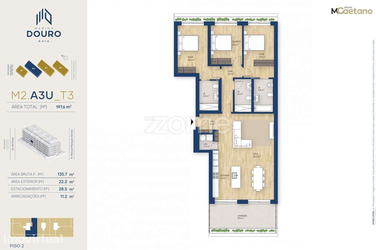 T3 - Empreendimento Marina Douro 2 - Grande imagem: 3/21