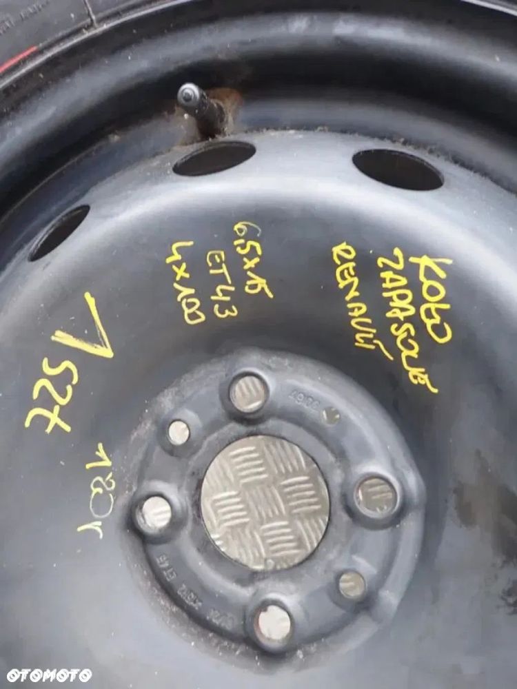 KOŁO ZAPASOWE RENAULT 4X100 6,5X15 ET 43 RADOM - 3