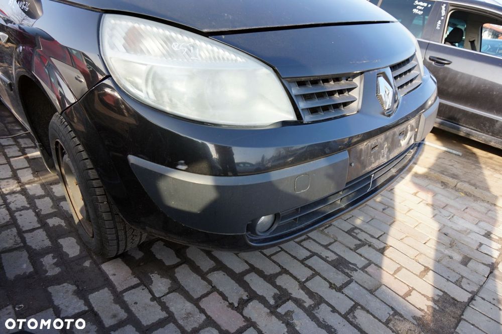 MASKA ZDERZAK BŁOTNIKI LAMPY SCENIC II PH1 NV676  RENAULT 2004-2006 CZARNY PRZÓD KOMPLETNY - 10