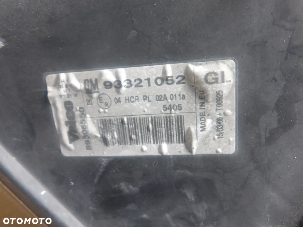 OPEL MERIVA A I LIFT 05-10 1.4B LAMPA PRAWA LEWA PRZÓD PRZEDNIA 93321053 93321052 - 12