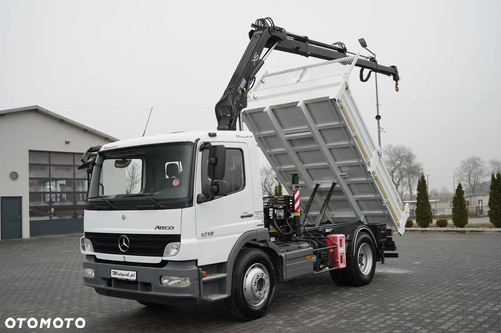 Mercedes-Benz ATEGO 1218 / 4x2 / WYWROTKA + HDS HIAB 0088 BS-3  / PILOT  /MANUAL - 1