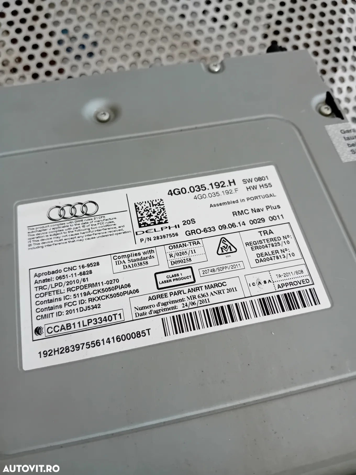 Modul Unitate Multimedia MMI Audi A6 4G C7 2012-2018 Cod 4G0035192H - 5