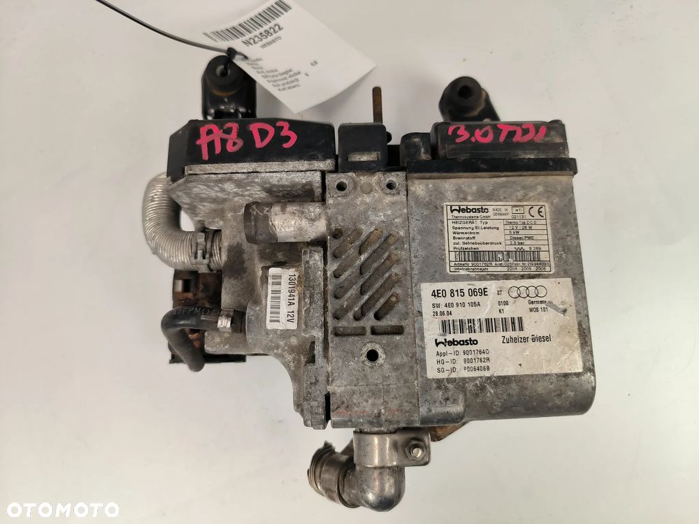 Ogrzewanie postojowe Webasto 4E0815069E  9001764C AUDI A8 - 2
