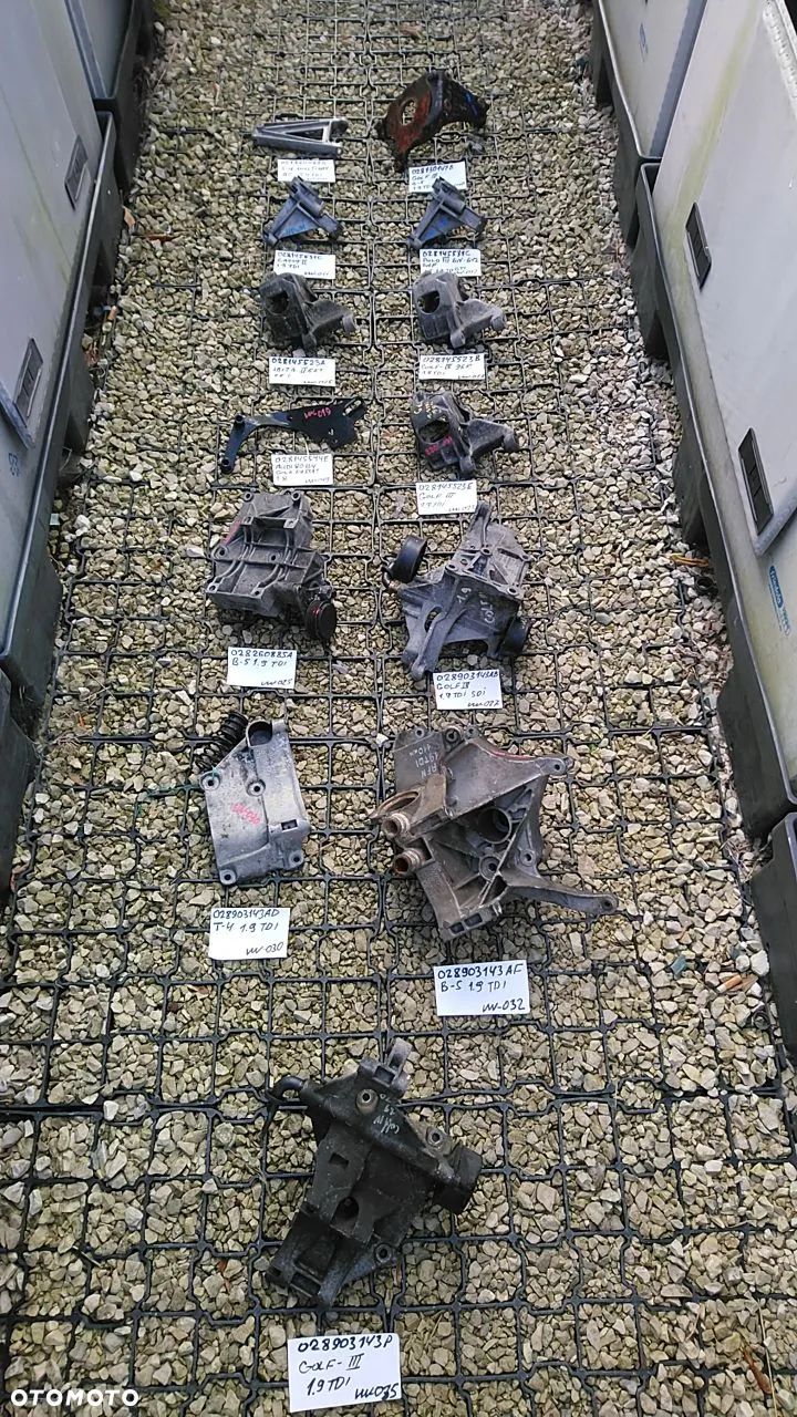 VW ŁAPY NR1 0-650  VOLKSWAGEN AUDI SEAT SKODA ALUMINIOWE ŁAPA MOCOWANIE PODSTAWA - 1