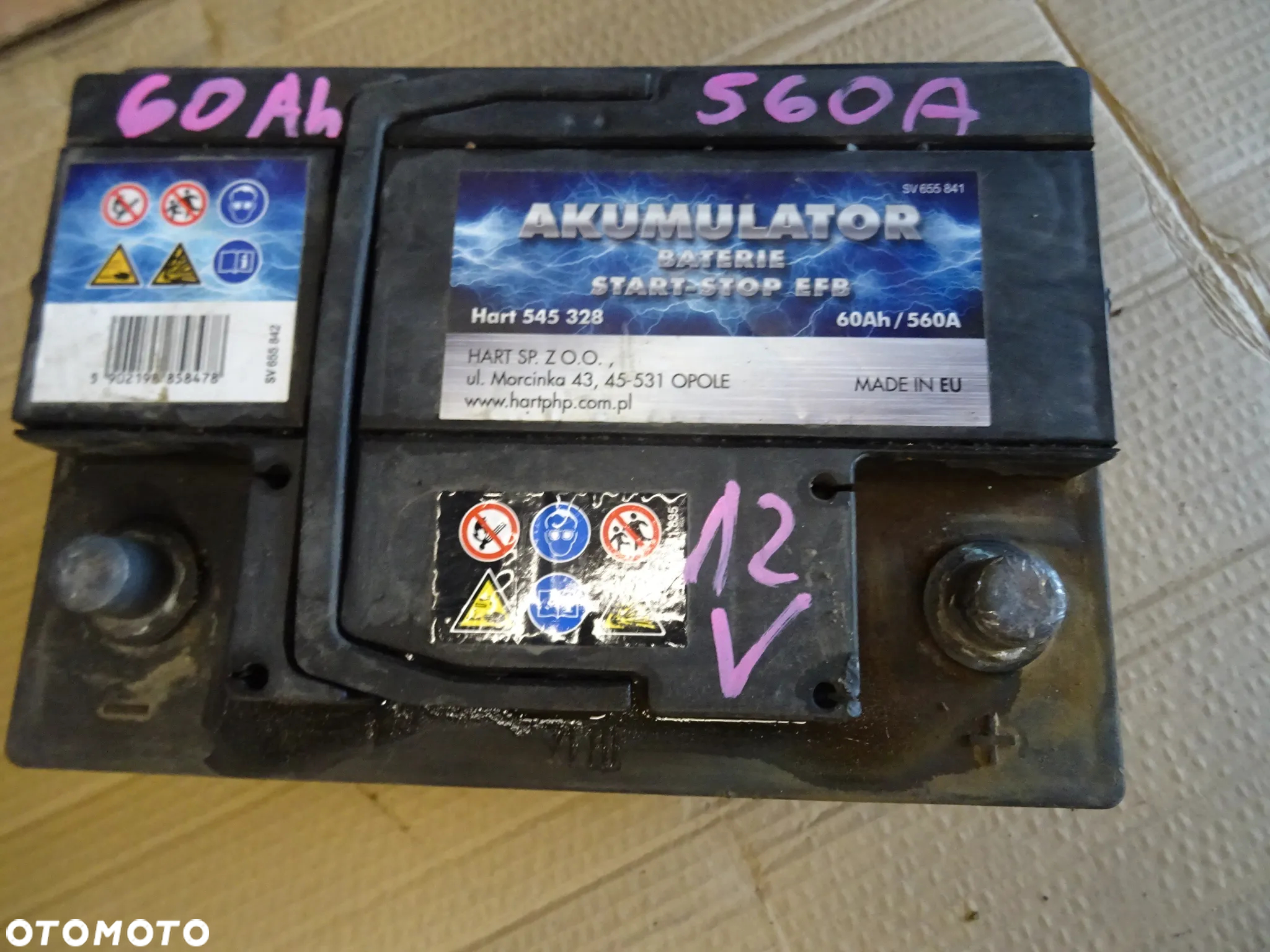 AKUMULATOR  60 Ah 560 A EN 12V - 4