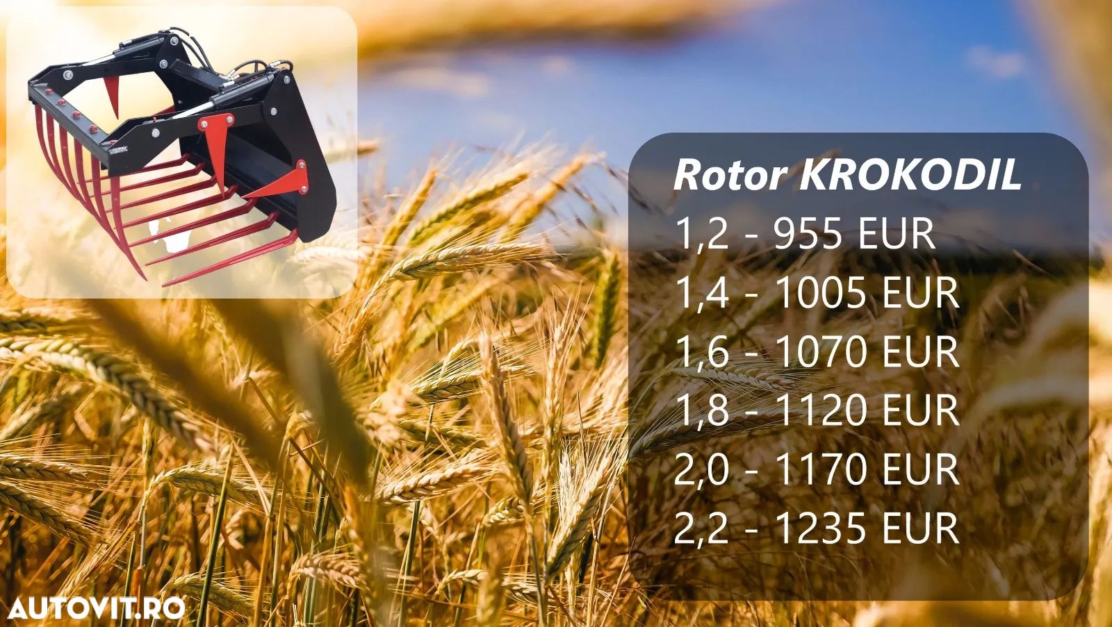 Rotor Cupa Crokodil 120-250cm - 1
