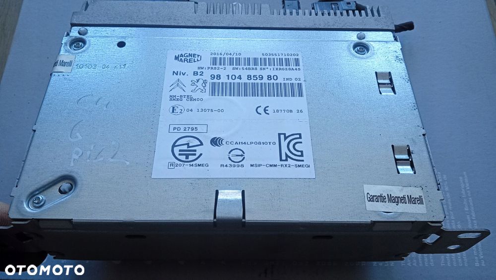 citroen c4 picasso ii radio 9810485980 - 2