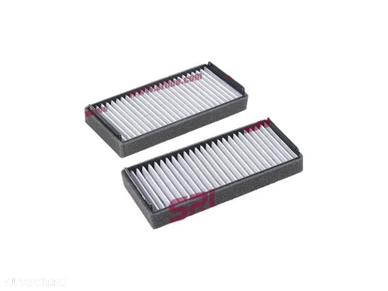 Filtru polen carbon, habitaclu Maybach Maybach (240); Mercedes Clasa E (W210/S210) 1995-2003, Clasa S (W220) 1998-2005, Clasa CL Cupe (C215) 1999-2006; SRLine Polonia, 2 buc la set, 267x123x40 mm - 1