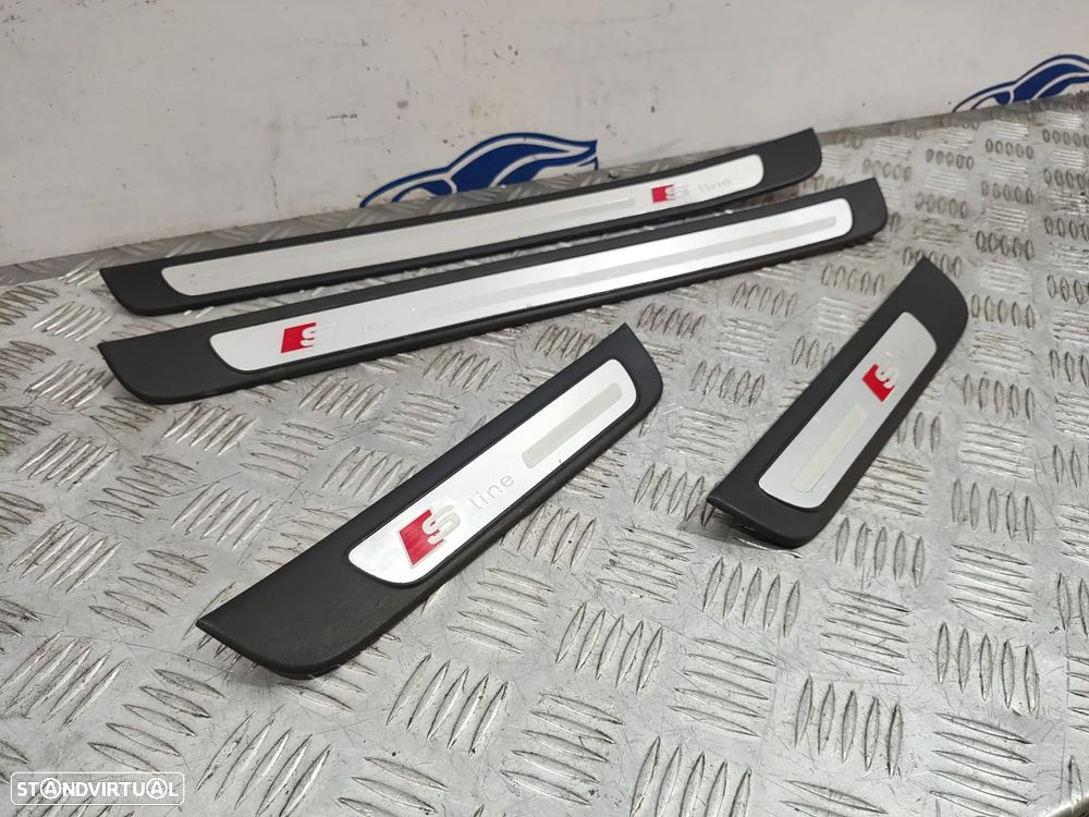 Conjunto soleiras porta frente frontal traseira trás Audi A4 B8 8K S-Line S Line - 4
