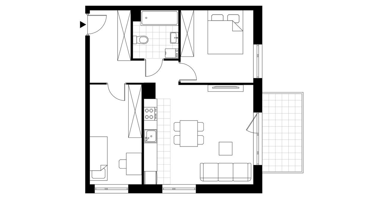 3-pokojowe mieszkanie 56m2 + balkon Bez Prowizji - Pełny obrazek: 2/20