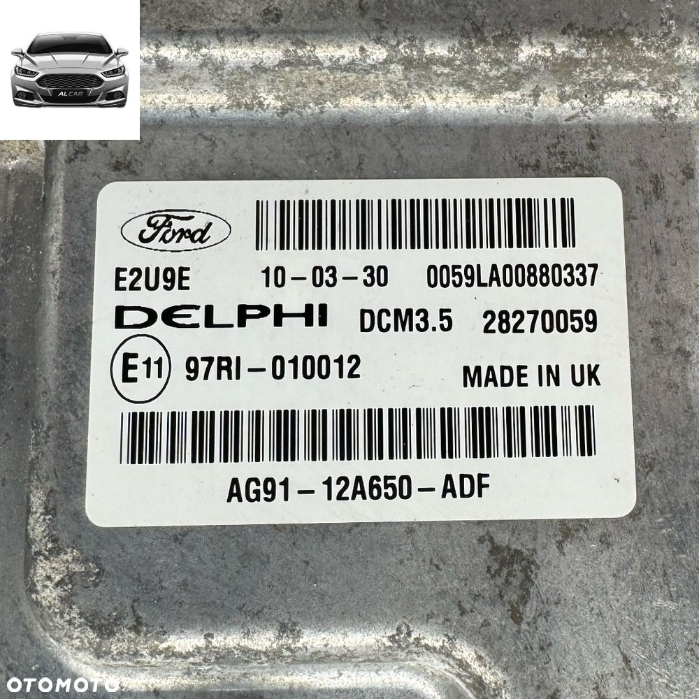 STEROWNIK SILNIKA 2.0 TDCI EURO 5 FORD MONDEO MK4 AG91-12A650-ADF - 2