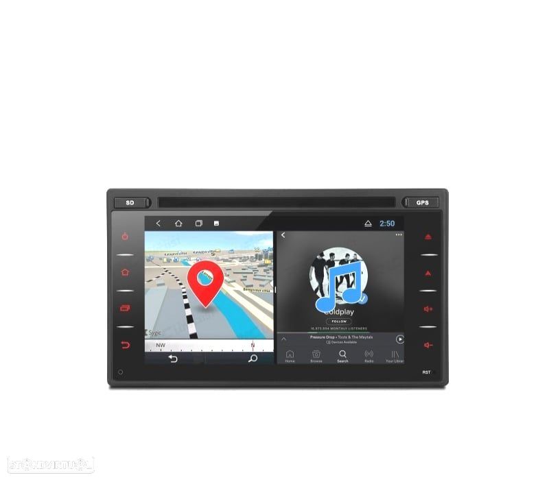AUTO RADIO UNIVERSAL GPS ANDROID 10.0 DVD SD USB ECRA TACTIL HD - 9