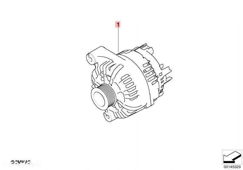 alternator bmw e46 316i 1435429 a13vi190 - 2