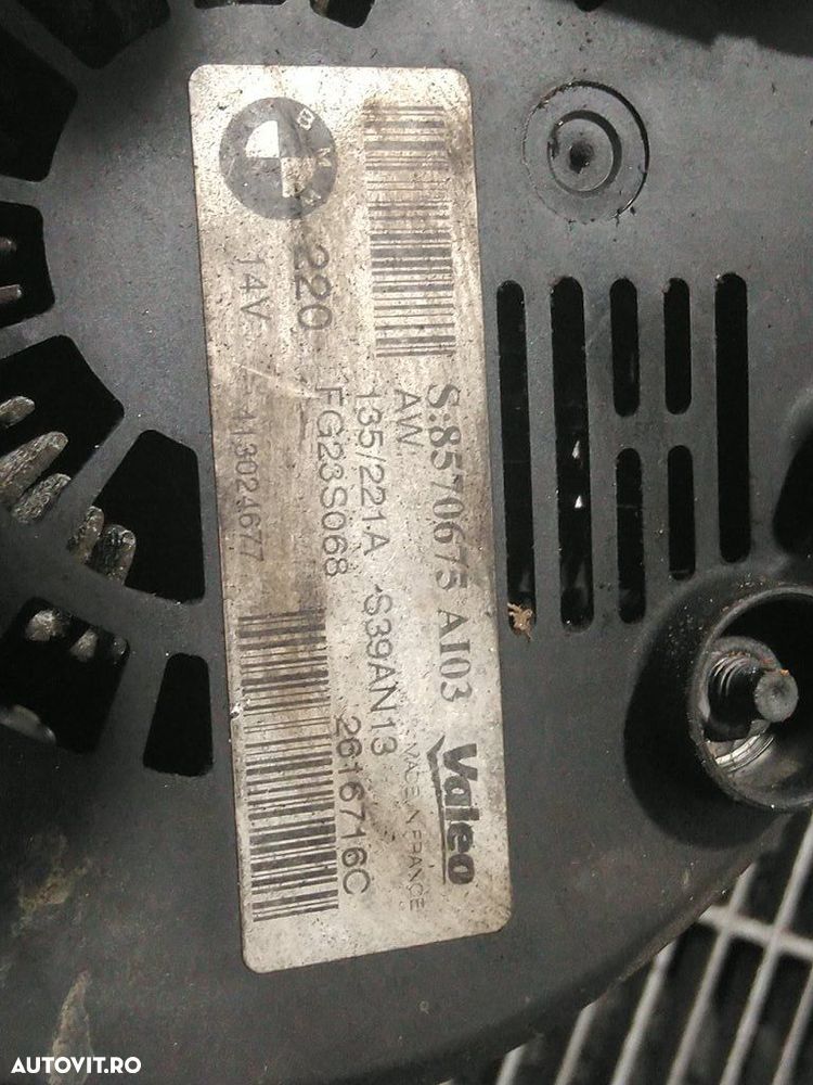 Alternator BMW X5 F15 3.0 D 2013 - 2018 258CP 2993CC N57 D30 A Euro6 (1268) Diesel ... - 4