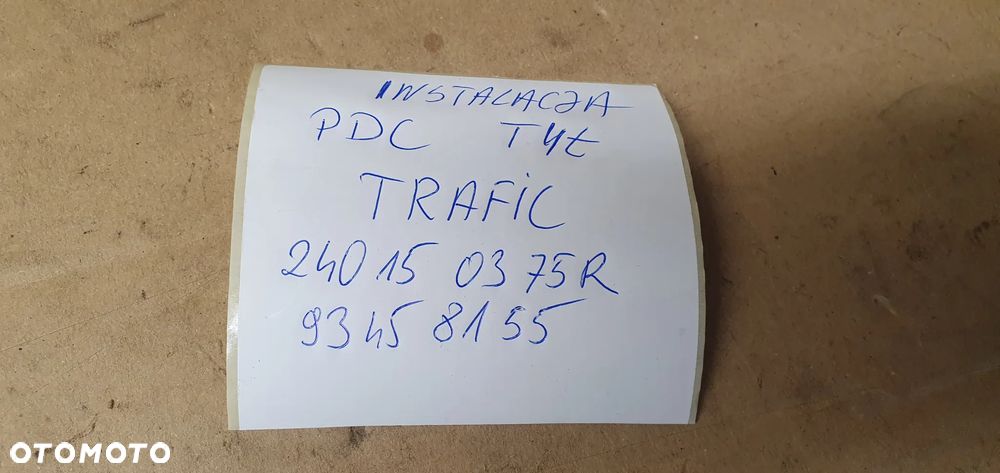 Wiązka instalacja czujników PDC tył tylna Opel Vivaro B Trafic III 240150375R 93458155 - 10