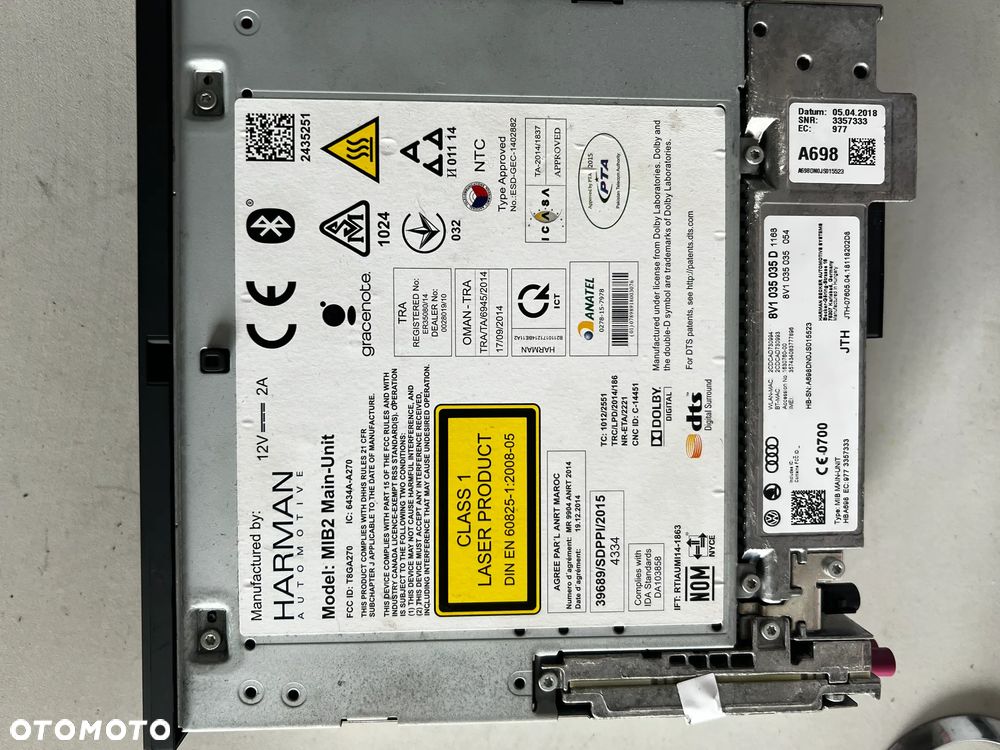 CZYTNIK MULTIMEDIA STEROWNIK MMI SD SIM AUDI A3 8V MMI 8V1035035D 2016-2019 - 3