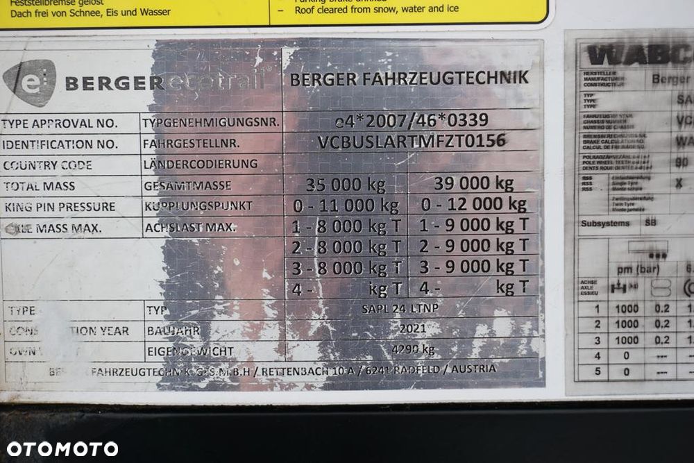 Berger / PLATFORMA / MULTI LOCK / OŚ PODNOSZONA - 11