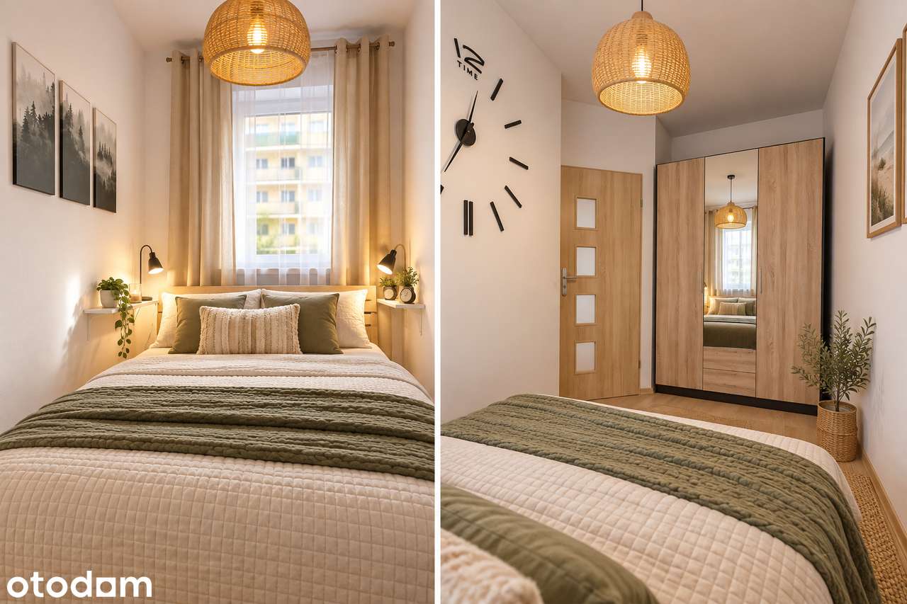 Naturalny klimat, jasne wnętrze z balkonem| 2 pokoje | Aluzyjna|44 m²