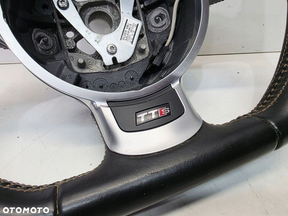 KIEROWNICA SKÓRA MULTI BIAŁA NIĆ ŚCIĘTA AUDI TT TTS 8J 8J0419091K BDB 23/25 - 7