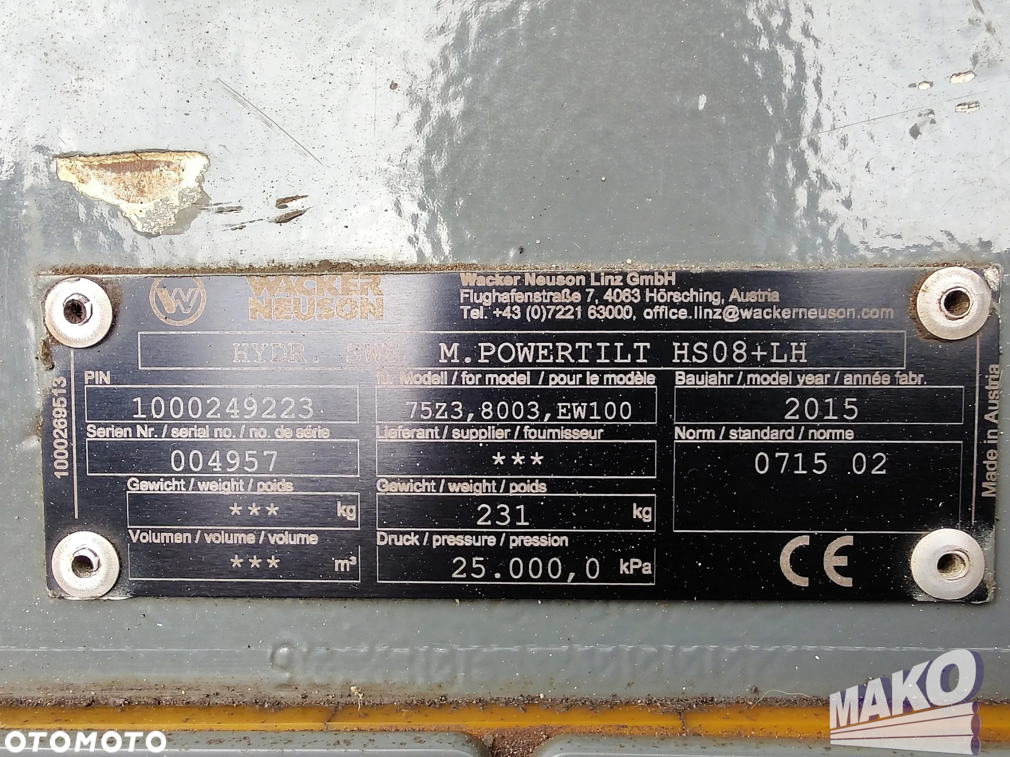 Szybkozłącze hydrauliczne Wacker Neuson EasyLock HS08 / HS06 - 8