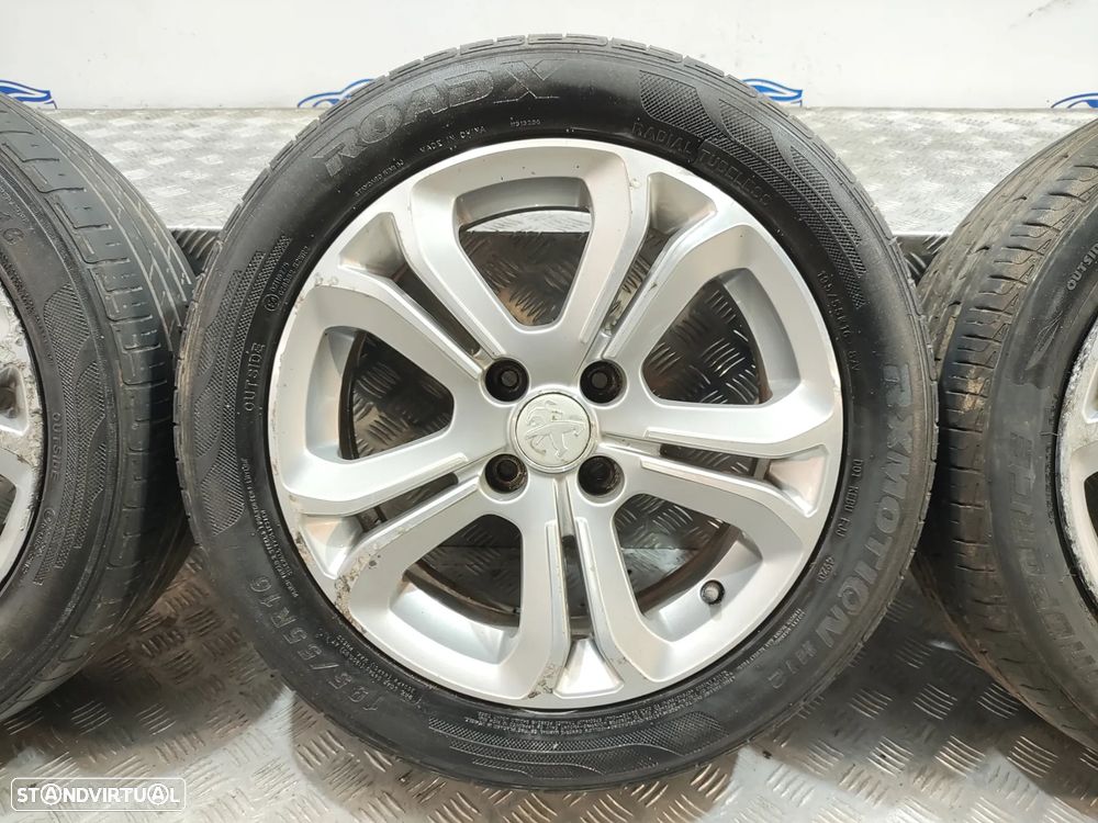 Conjunto de jantes 16 originais Peugeot 208 6J ET23 4x108 - 5