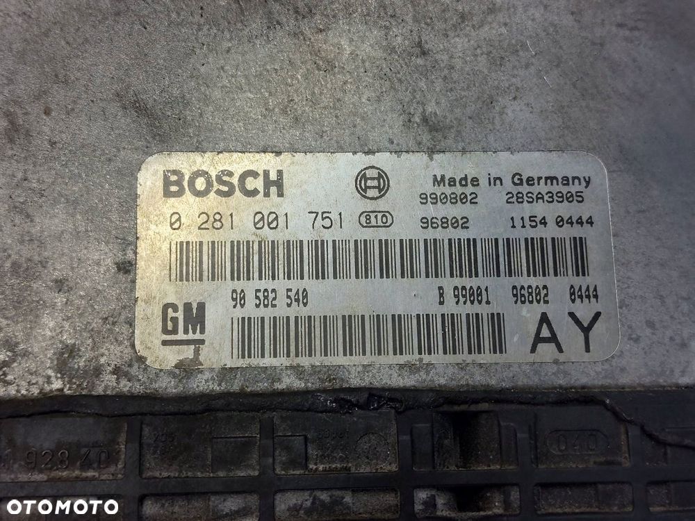 ZESTAW STARTOWY OPEL ZAFIRA A 2.0 DTL 90582540 - 2