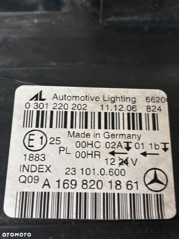 MERCEDES W169 W245 SOCZEWKA LAMPA PRZÓD PRZEDNIA PRAWA  EUROPA A1698201861 - 3