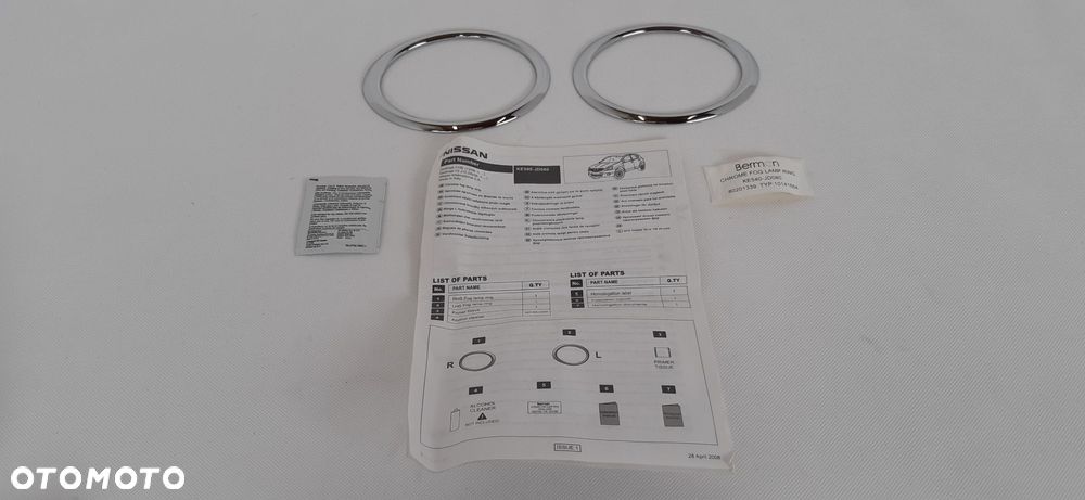 NISSAN QASHQAI J10 RAMKA RAMKI HALOGENÓW CHROM KE540-JD080 - 1