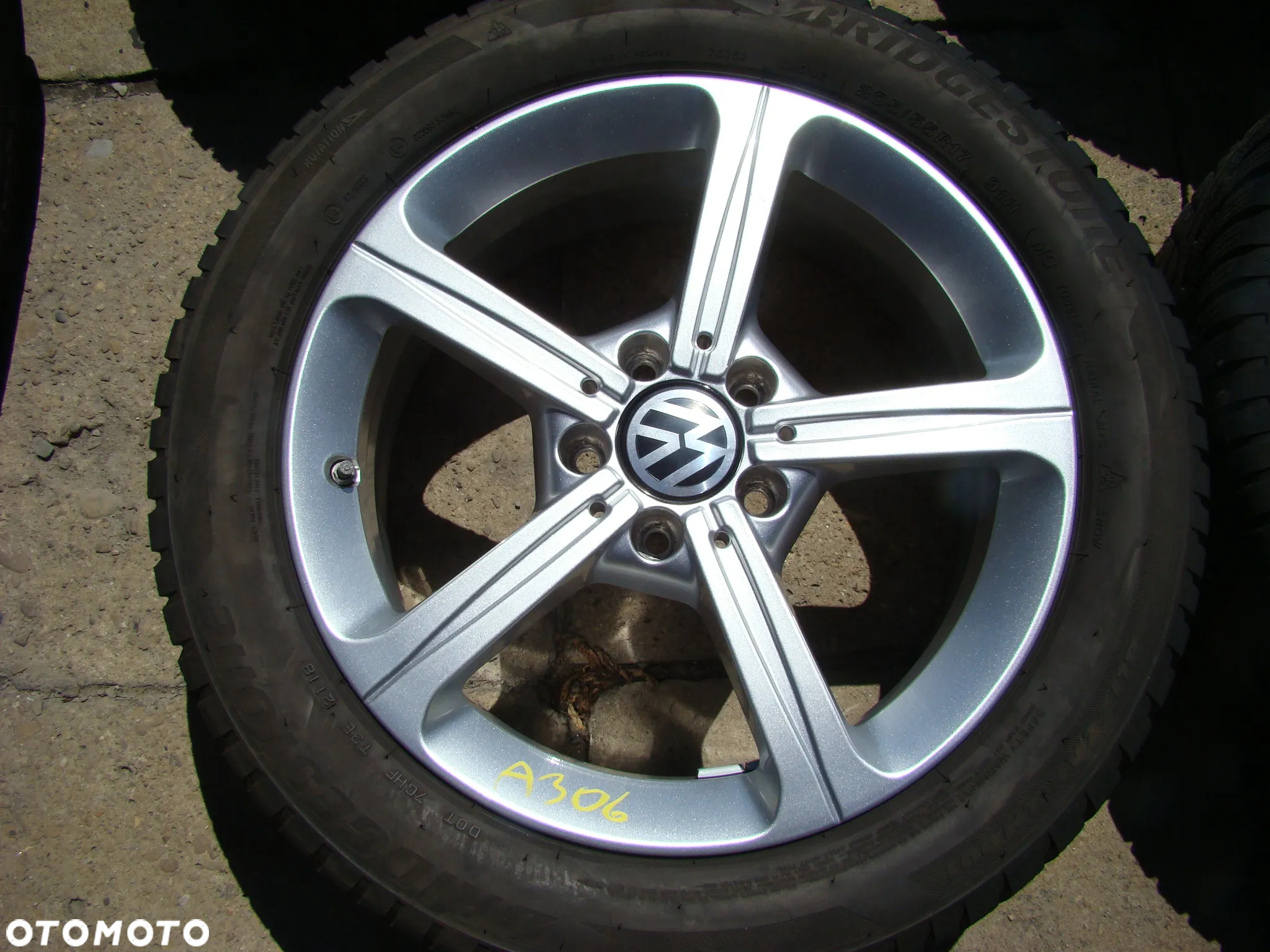 a306 5x112 VW Passat B7 B8 Beetle Jetta Touran Caddy 6,5jx17 zima 205/55 - 2