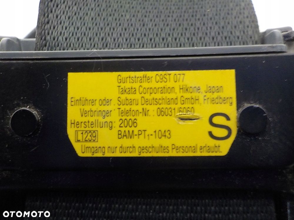 SUBARU IMPREZA II GD PAS BEZPIECZEŃSTWA NAPINACZ LEWY PRZÓD KIEROWCY - 13