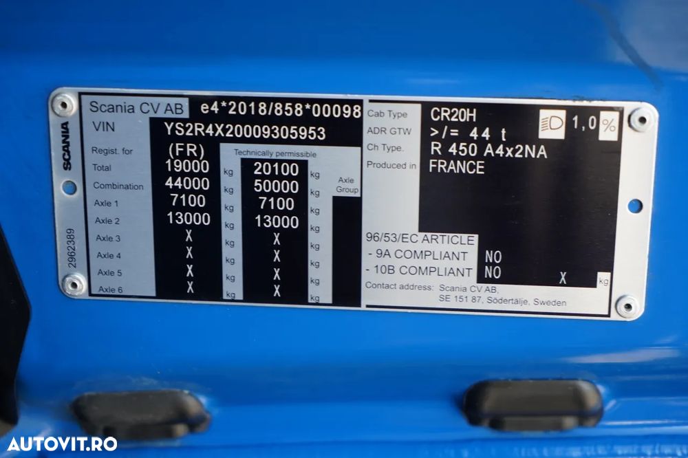 Scania R 450 / HIDRAULICA / RETARDER / I-PARK COOL / EURO 6 - 34