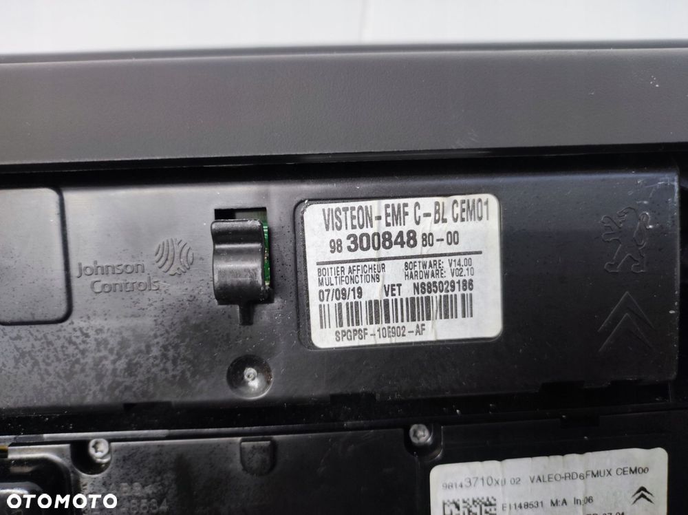 wyświetlacz ekran radia radio panel sterowania radia citroen c3 iii 3 - 9