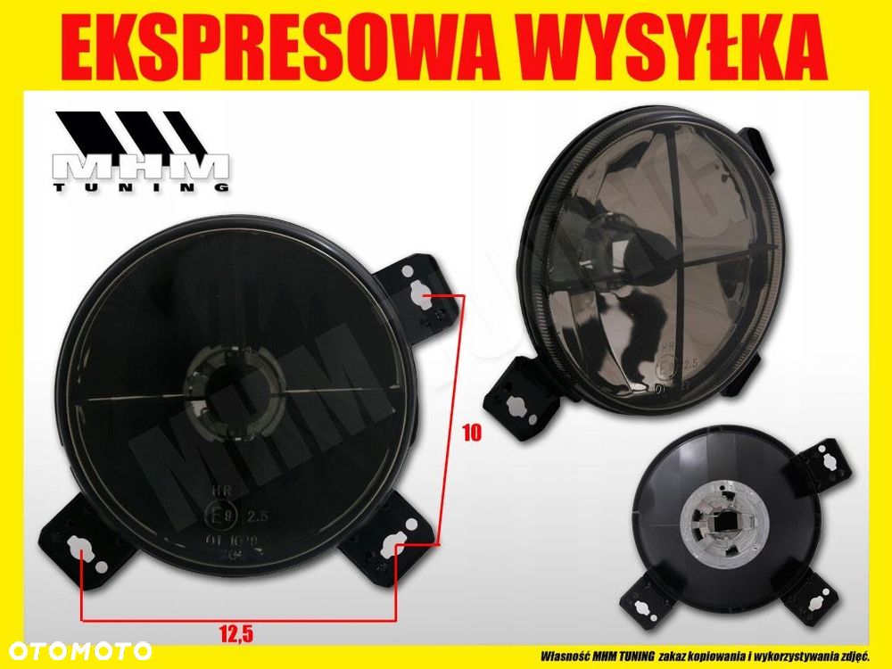 Reflektor Halogen Lampa Smoke Clear z krzyżem VW Golf I 1 74-92 II 2 83-92 - 3