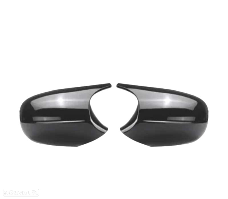 CAPAS DOS ESPELHOS BMW E90 E91 E92 E93 E81 E87 E82 E83 LCI 08-13 LOOK M4 PRETO BRILHANTE - 2