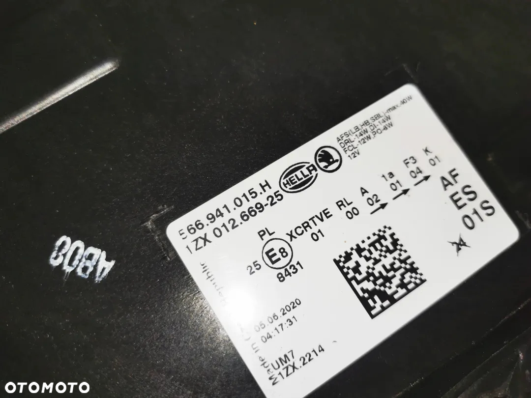 SKODA KODIAQ LAMPA FULL LED LEWA PRZOD 566941015H - 10