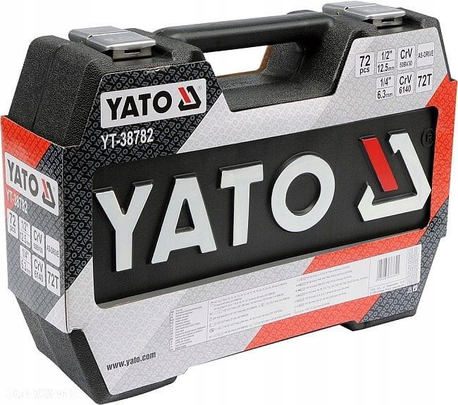 YATO KLUCZE NASADOWE ZESTAW KLUCZY NASADOWYCH NASADKI 72el YT-38782 TORX - 6