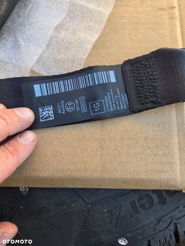 Pas bezpieczeństwa lewy przód przedni Citroen C4 Cactus 98009786XX 34142152 - 5