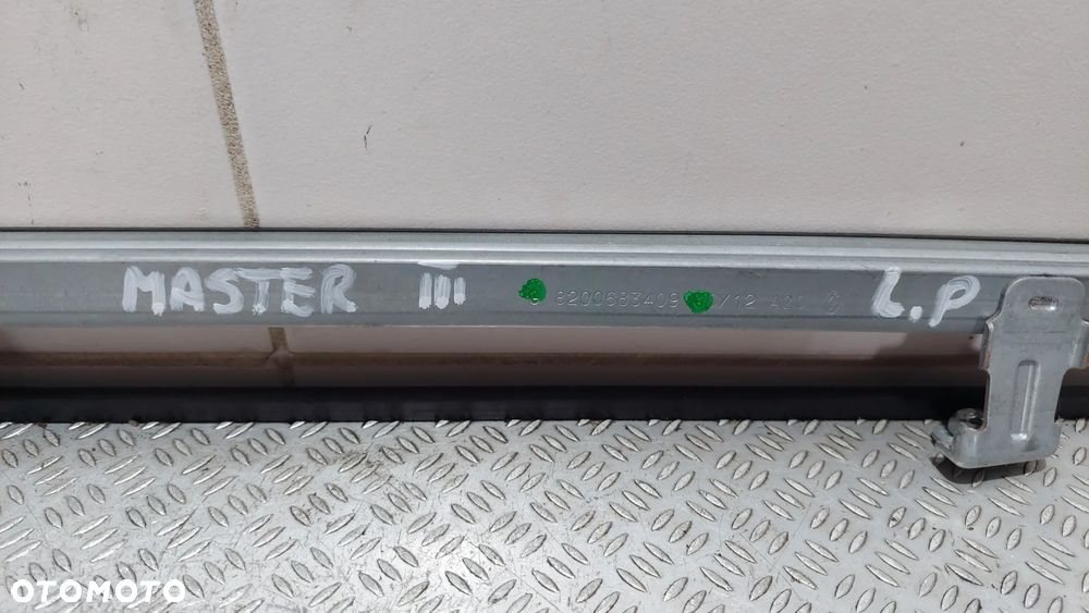 PROWADNICA SZYBY LEWY PRZÓD KIEROWCY DRZWI RENAULT MASTER III - IV 3-4 NR 8200683409 - 2